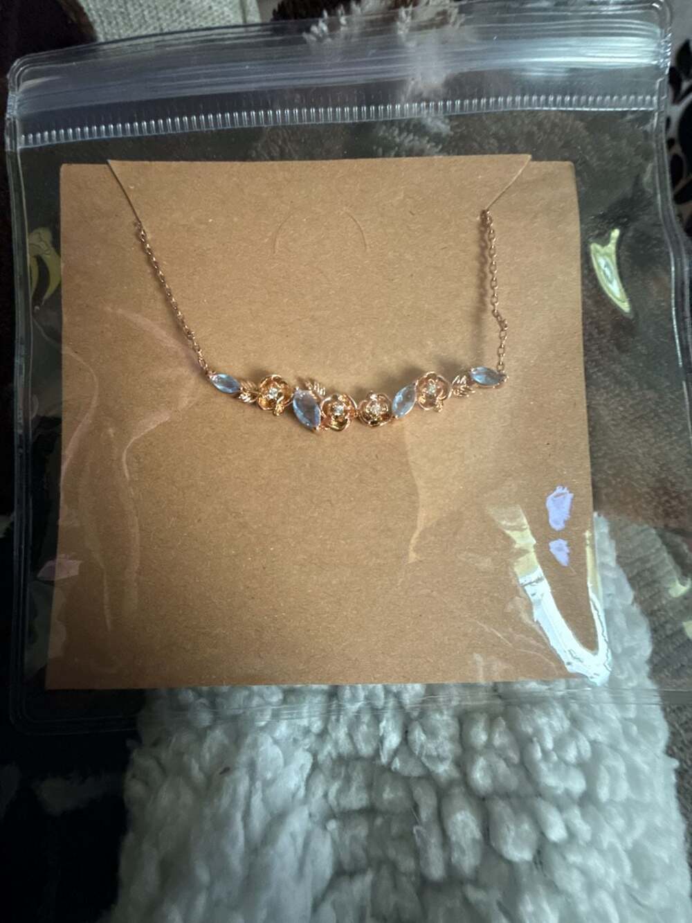 Bezel Set Multi Blue Topaz Cluster Necklace, ,18” with 2 in extender